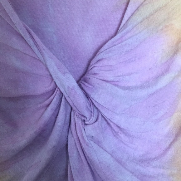 Vintage Y2K GOA USA Short Sleeved Tie-dye Lohan V-neck T-shirt large - Picture 5 of 6